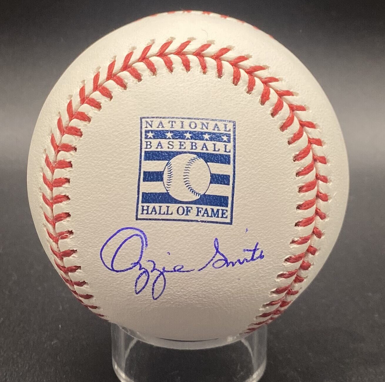 Ozzie Smith St. Louis Cardinals Autographed Baseball - Hand Painted by  Artist Stadium Custom Kicks - #1 of Limited Edition 1